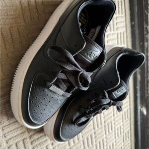 Nike Black and White Platform Shoes